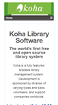 Mobile Screenshot of koha-community.org