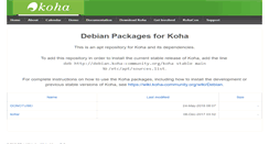 Desktop Screenshot of debian.koha-community.org